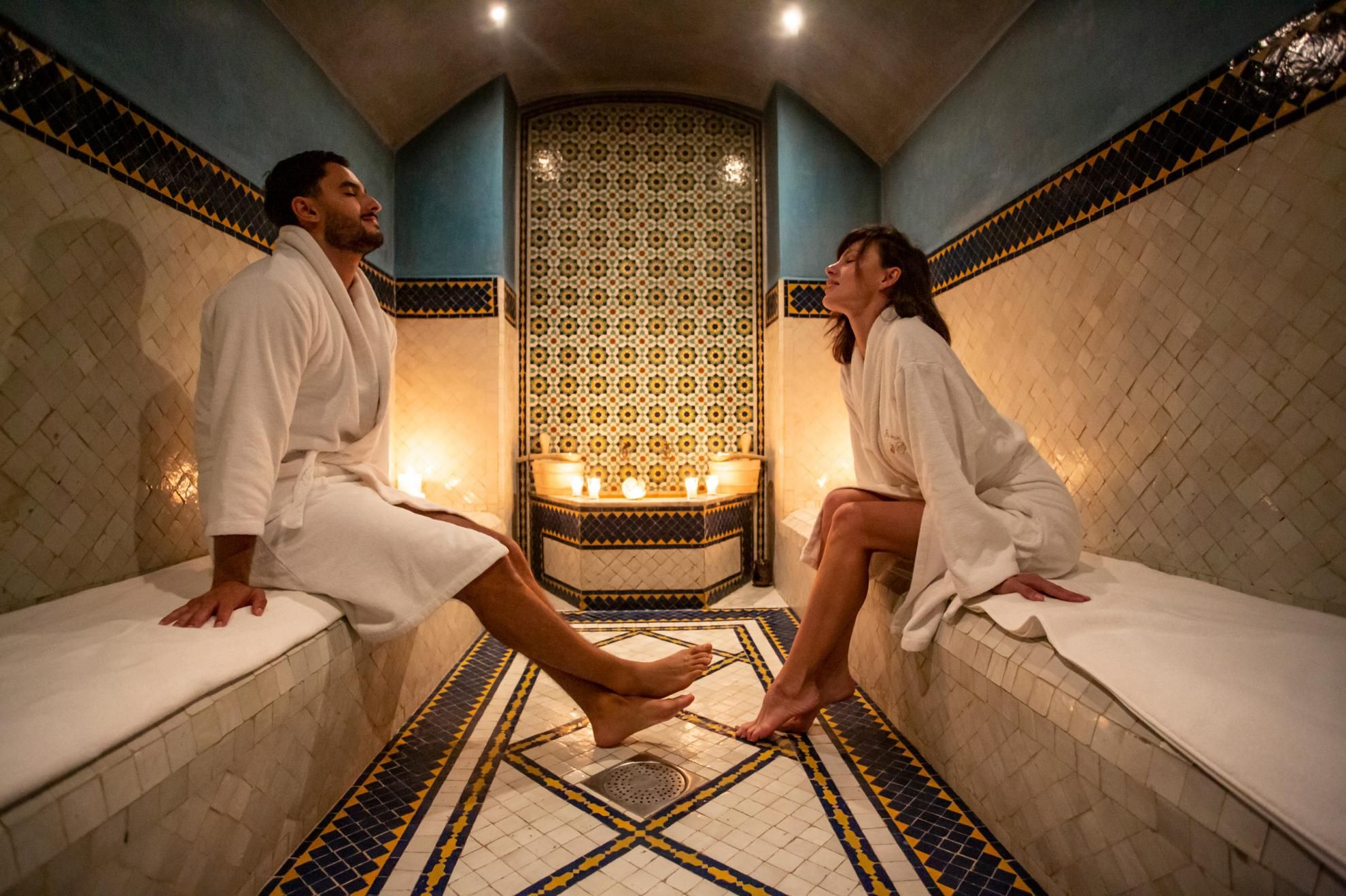 Rituel de hammam et gommage marocain à Guéliz Marrakech